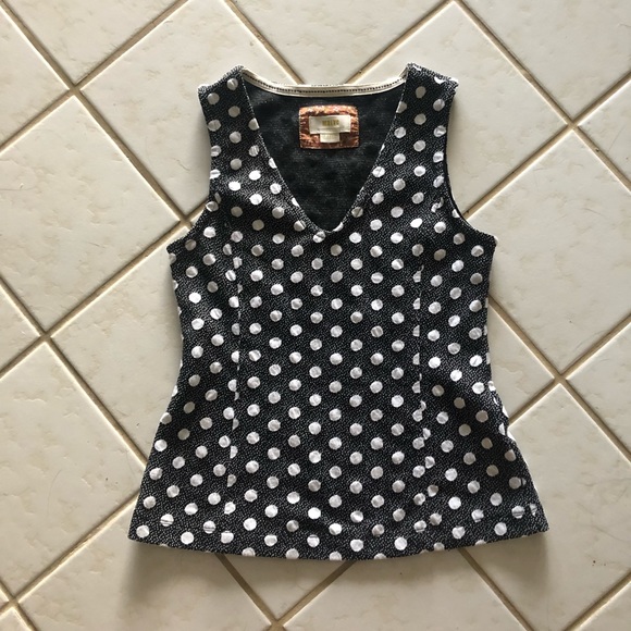 Anthropologie “Jacquard” Polka Dot Tank - Picture 3 of 4